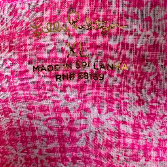 Lilly Pulitzer Pink Button Down Shirt - Picture 4 of 5